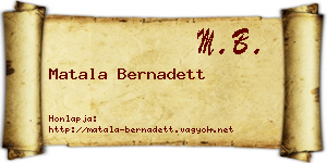 Matala Bernadett névjegykártya