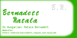 bernadett matala business card